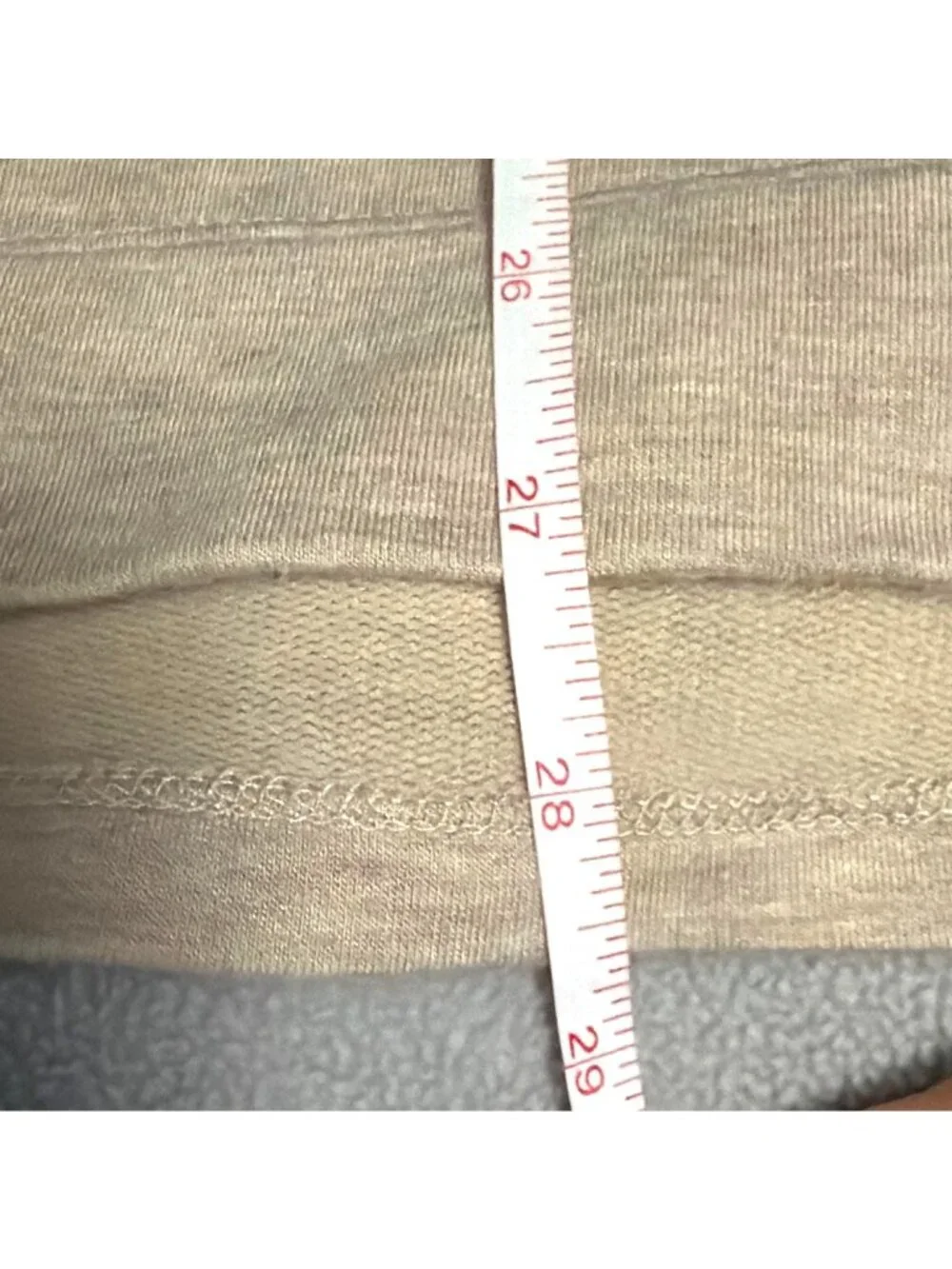 Calvin Klein Beige Muscle Fleece XL With Kangaroo Pocket & Funnel Hoodie - Picture 7 of 7